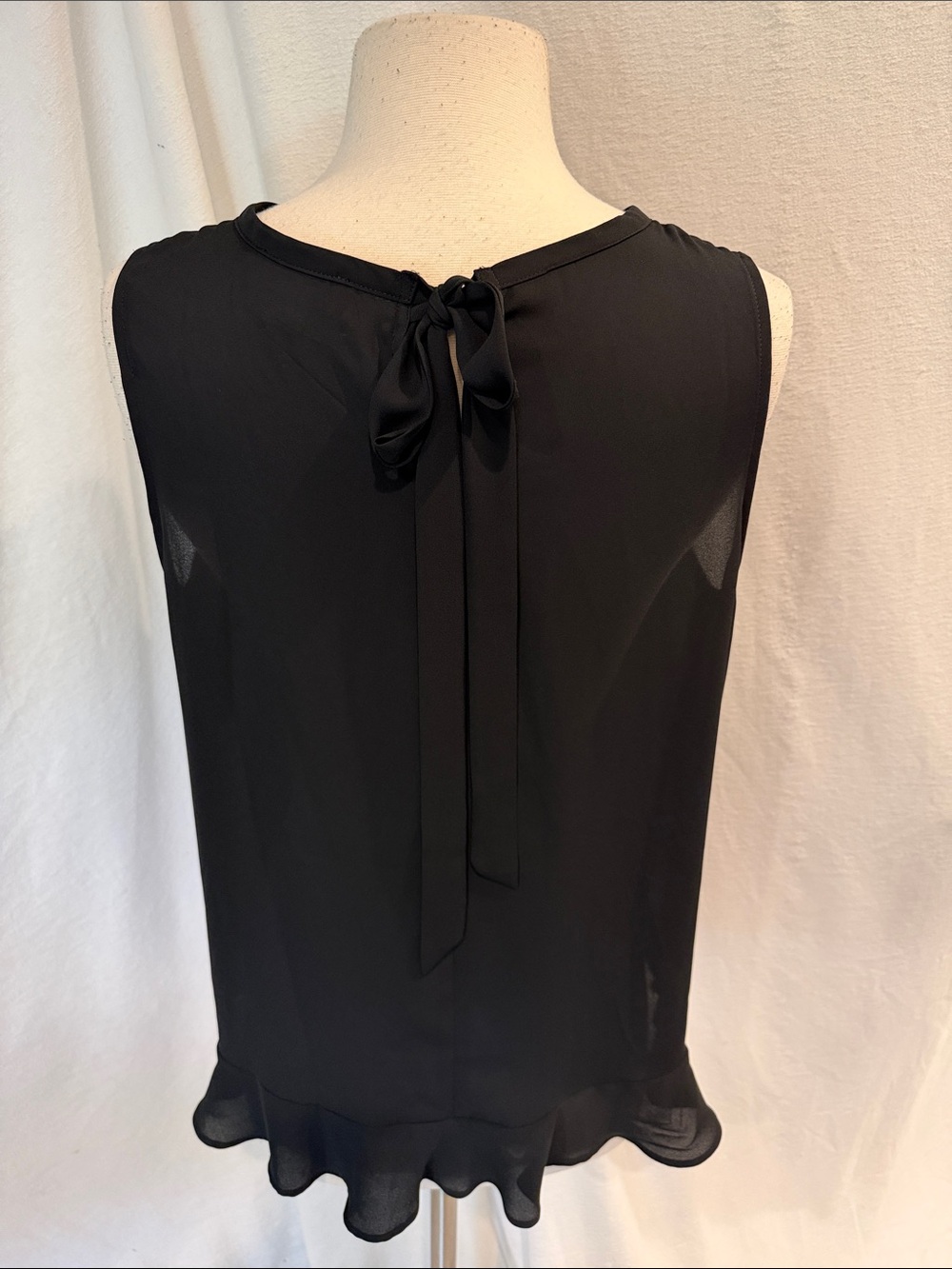 Loft Back tie, Ruffle-Hem Top - Picture 2 of 4